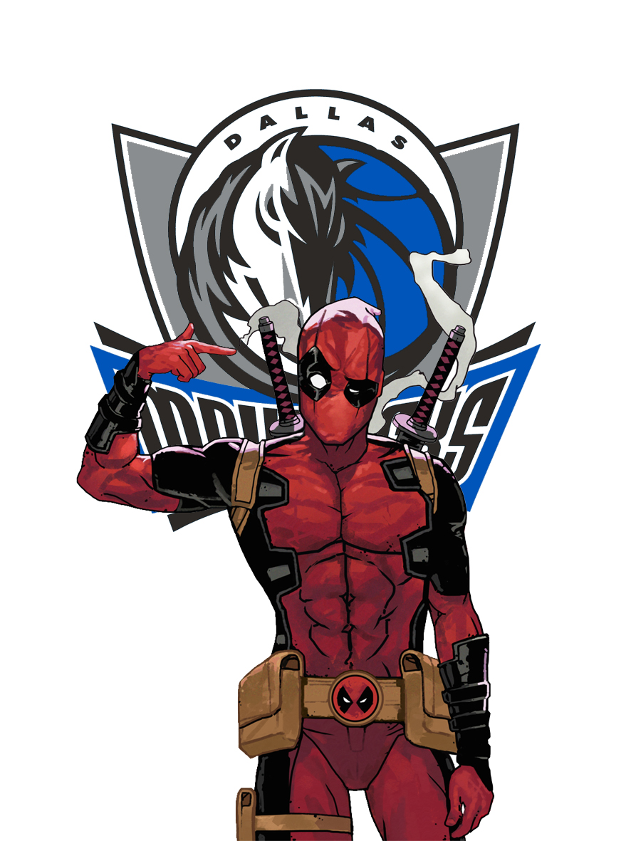 Dallas Mavericks Deadpool Logo vinyl decal